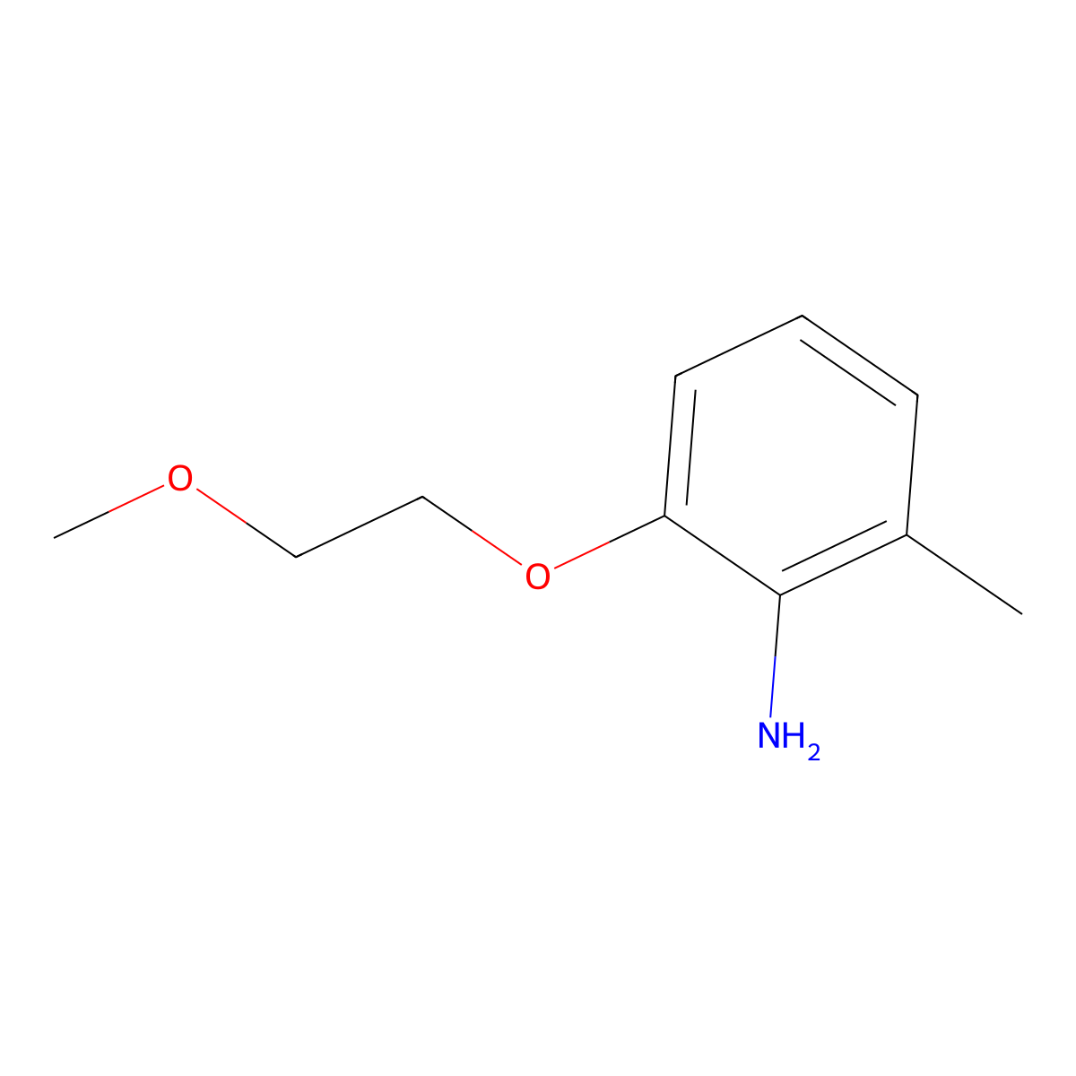 2-(2-Methoxyethoxy)-6-methylaniline molecular structure, CAS 80910-54-9
