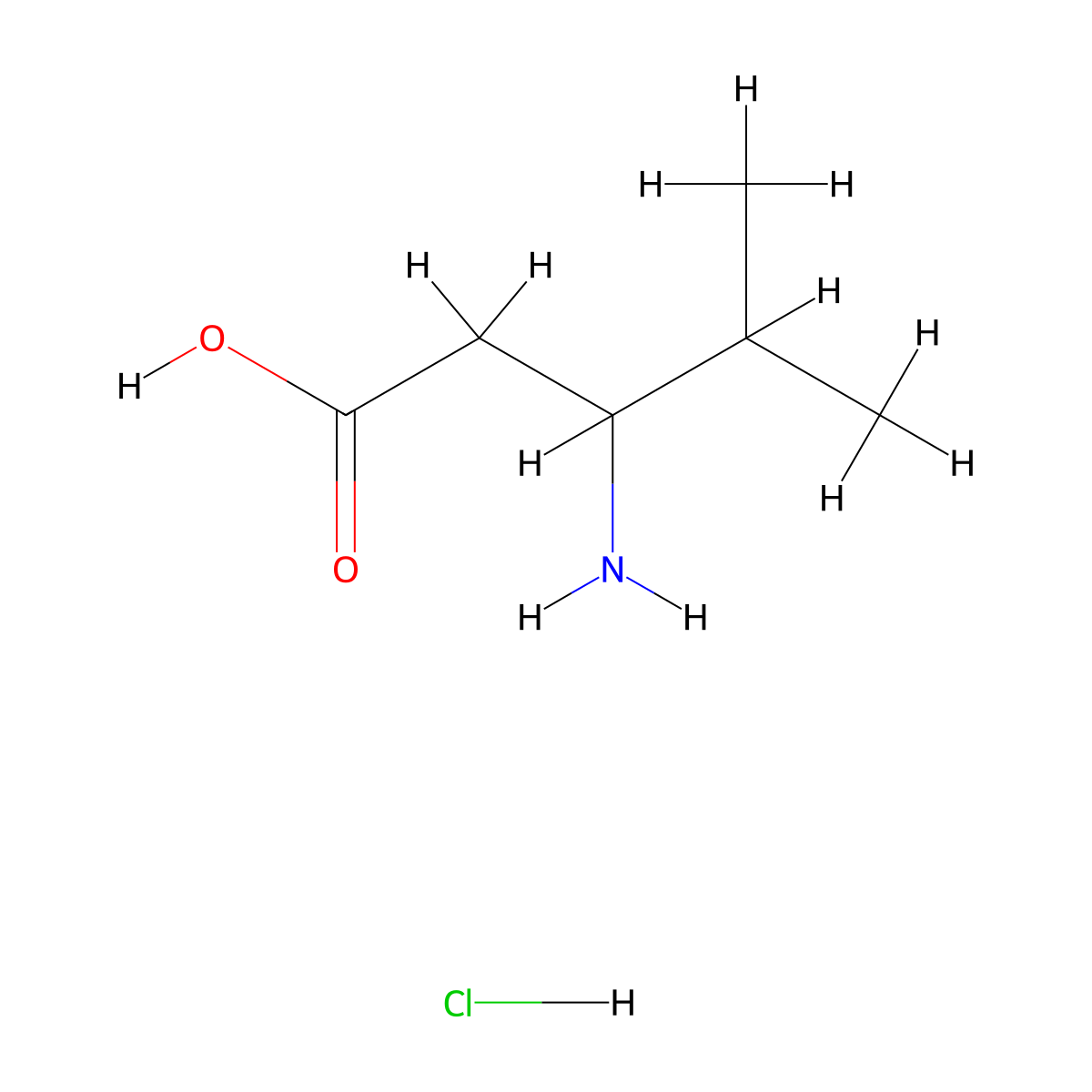 3-Amino-4-methylpentanoic acid hydrochloride molecular structure, CAS 80914-40-5