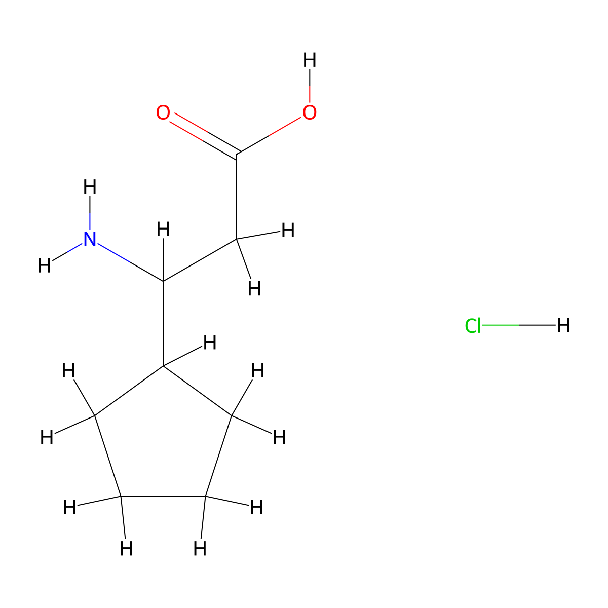 3-Amino-3-cyclopentylpropanoic acid hydrochloride molecular structure, CAS 80914-41-6