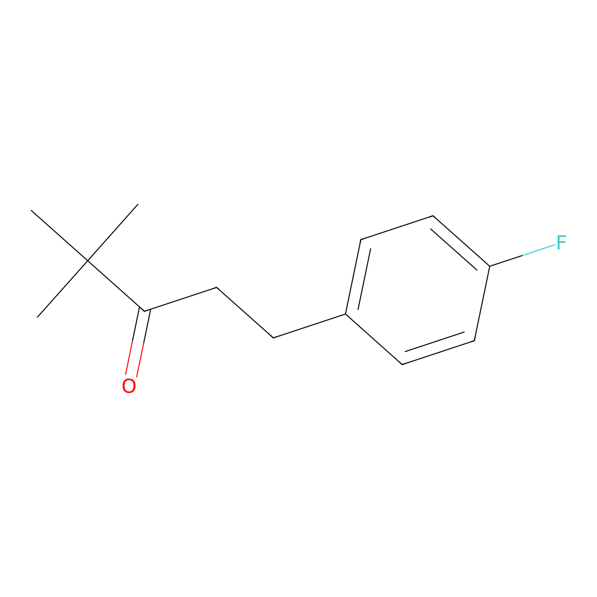 1-(4-Fluorophenyl)-4,4-dimethylpentan-3-one molecular structure, CAS 80917-19-7