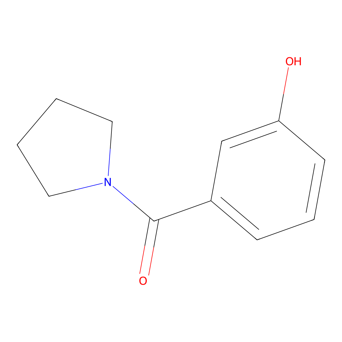 3-(Pyrrolidine-1-carbonyl)phenol molecular structure, CAS 80917-39-1