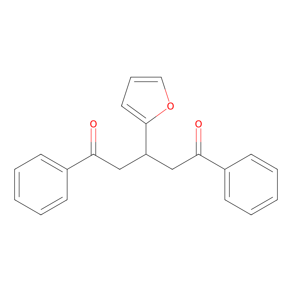 3-(Furan-2-yl)-1,5-diphenylpentane-1,5-dione molecular structure, CAS 80921-39-7