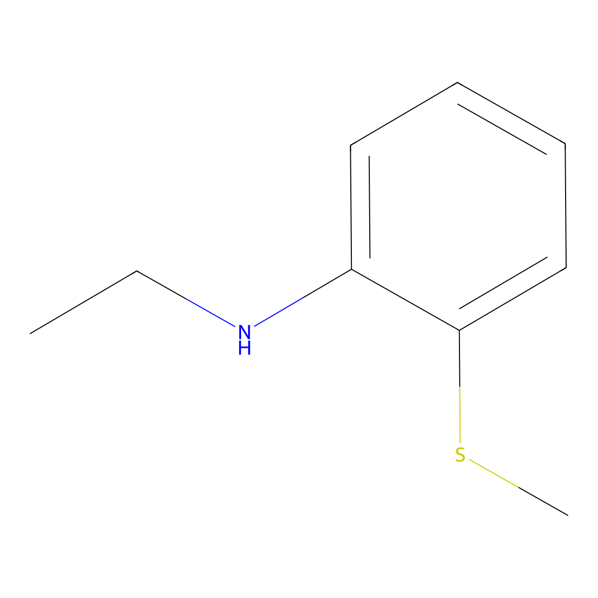 N-ethyl-2-(methylsulfanyl)aniline molecular structure, CAS 80922-03-8
