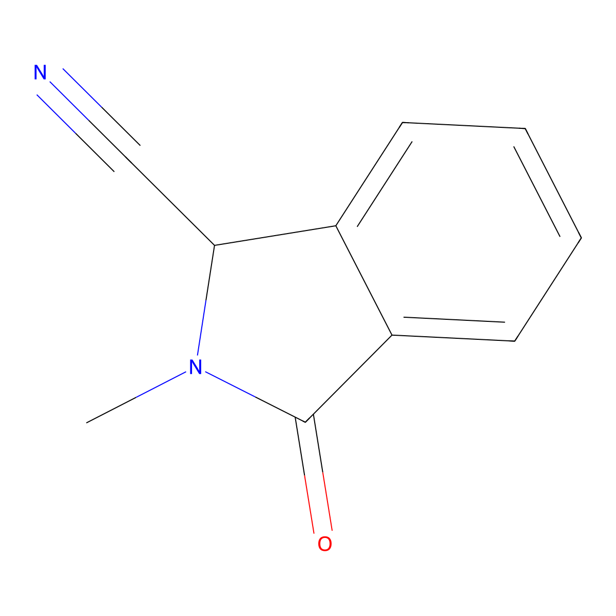 2-Methyl-3-oxoisoindoline-1-carbonitrile molecular structure, CAS 809230-42-0