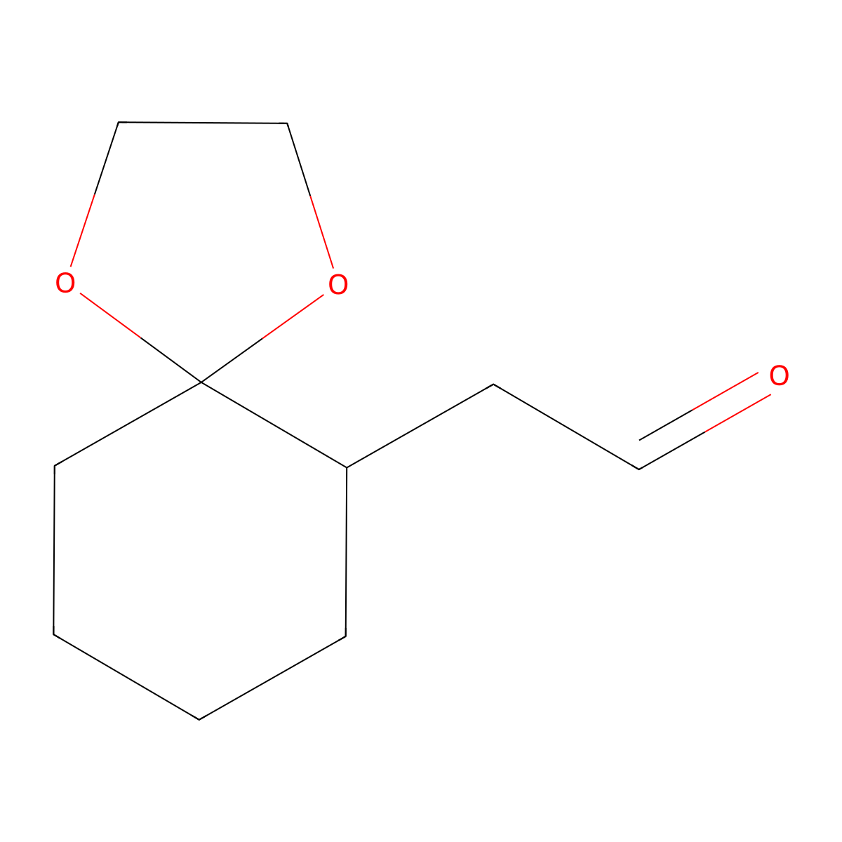 2-{1,4-Dioxaspiro[4.5]decan-6-yl}acetaldehyde molecular structure, CAS 809233-15-6