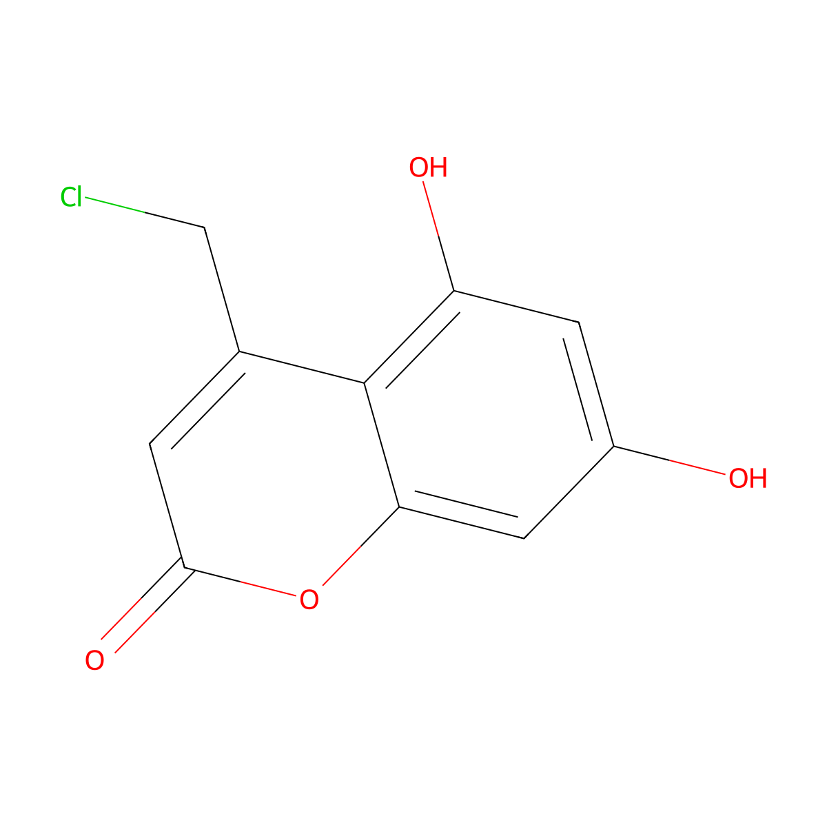 4-(chloromethyl)-5,7-dihydroxy-2H-chromen-2-one molecular structure, CAS 809234-33-1