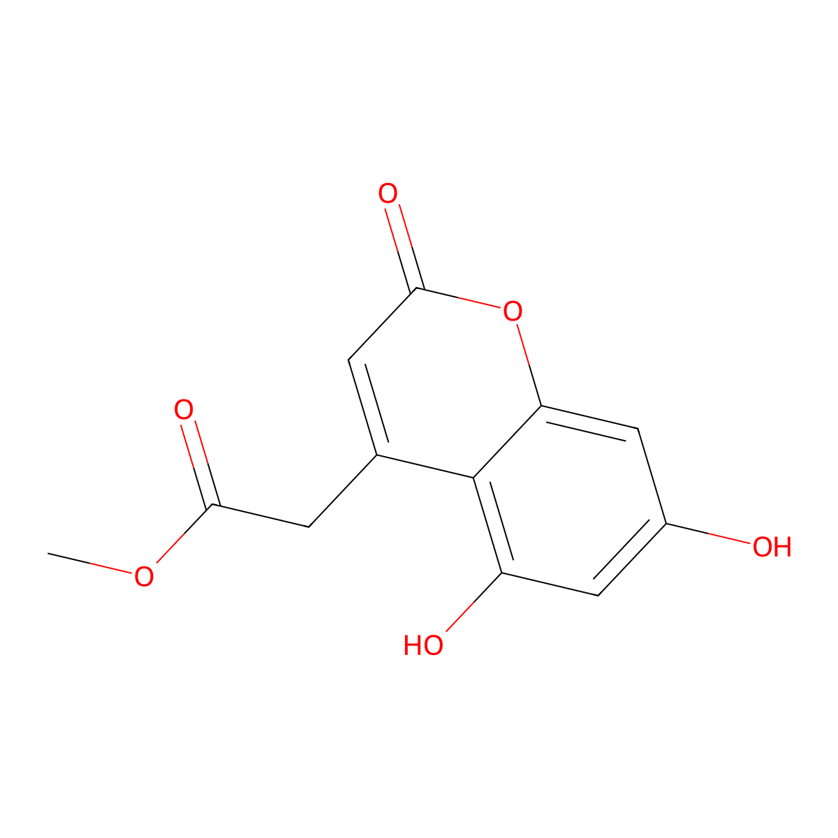 methyl (5,7-dihydroxy-2-oxo-2H-chromen-4-yl)acetate molecular structure, CAS 809234-34-2