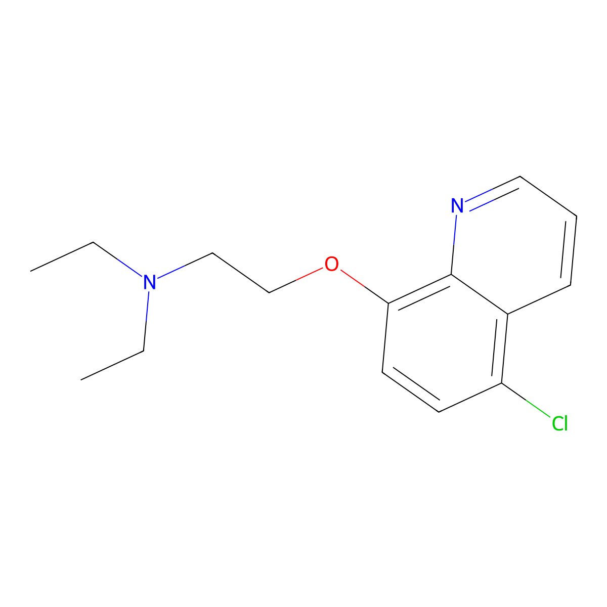 2-((5-Chloroquinolin-8-yl)oxy)-N,N-diethylethan-1-amine molecular structure, CAS 809248-52-0