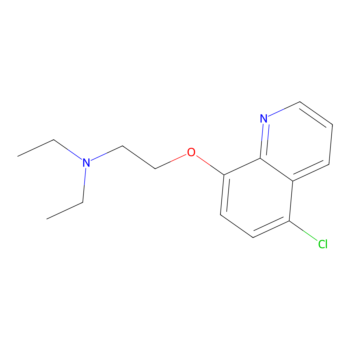 2-((5-Chloroquinolin-8-yl)oxy)-N,N-diethylethan-1-amine molecular structure, CAS 809248-52-0