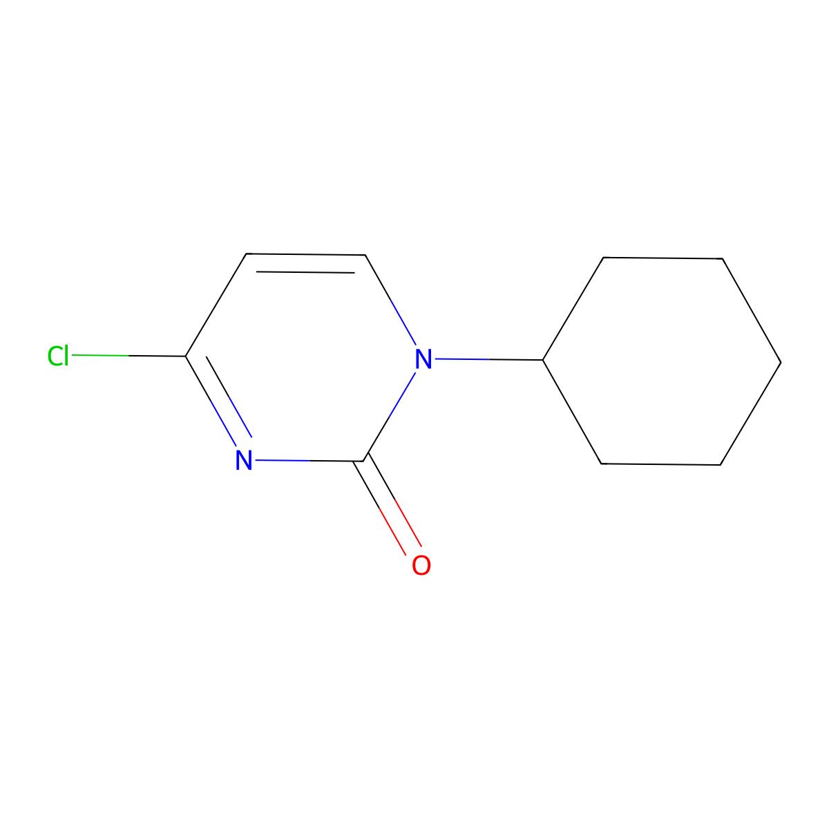 4-Chloro-1-cyclohexyl-1,2-dihydropyrimidin-2-one molecular structure, CAS 80927-54-4