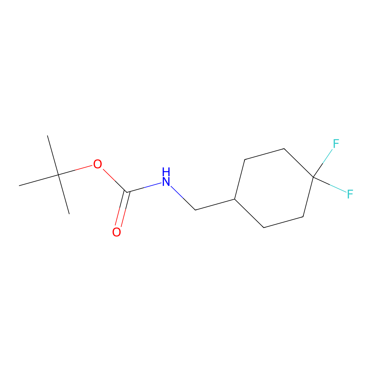 tert-Butyl ((4,4-difluorocyclohexyl)methyl)carbamate molecular structure, CAS 809273-64-1