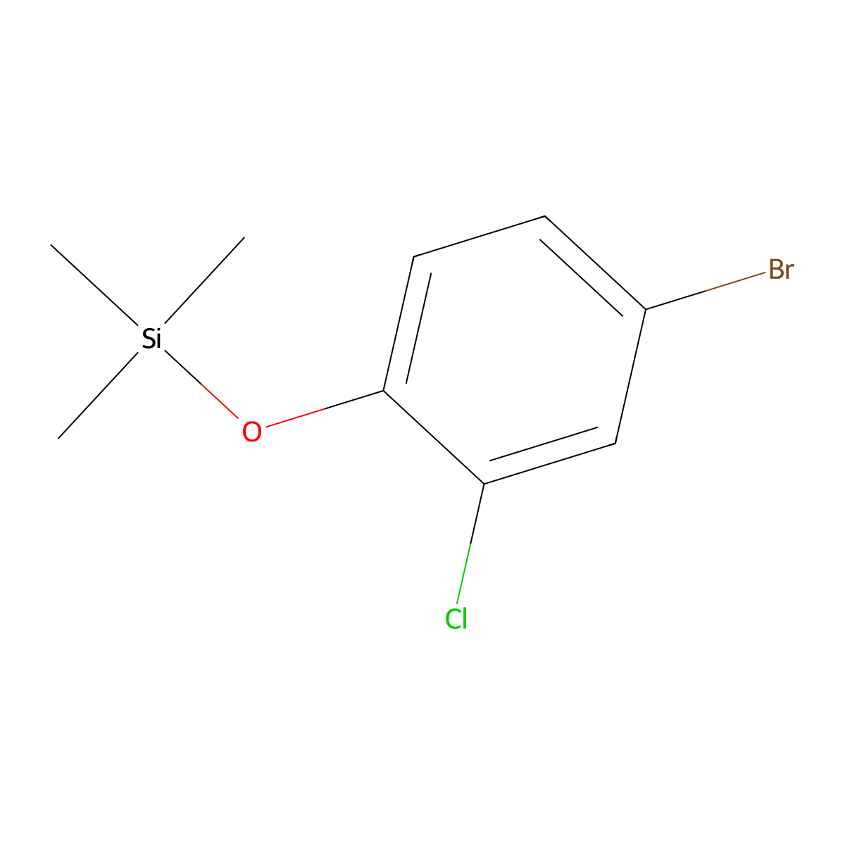(4-Bromo-2-chlorophenoxy)trimethylsilane molecular structure, CAS 809278-96-4