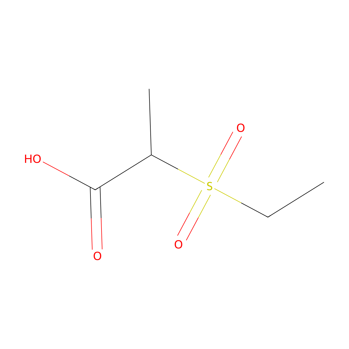 2-(Ethylsulfonyl)propanoic acid molecular structure, CAS 809279-05-8