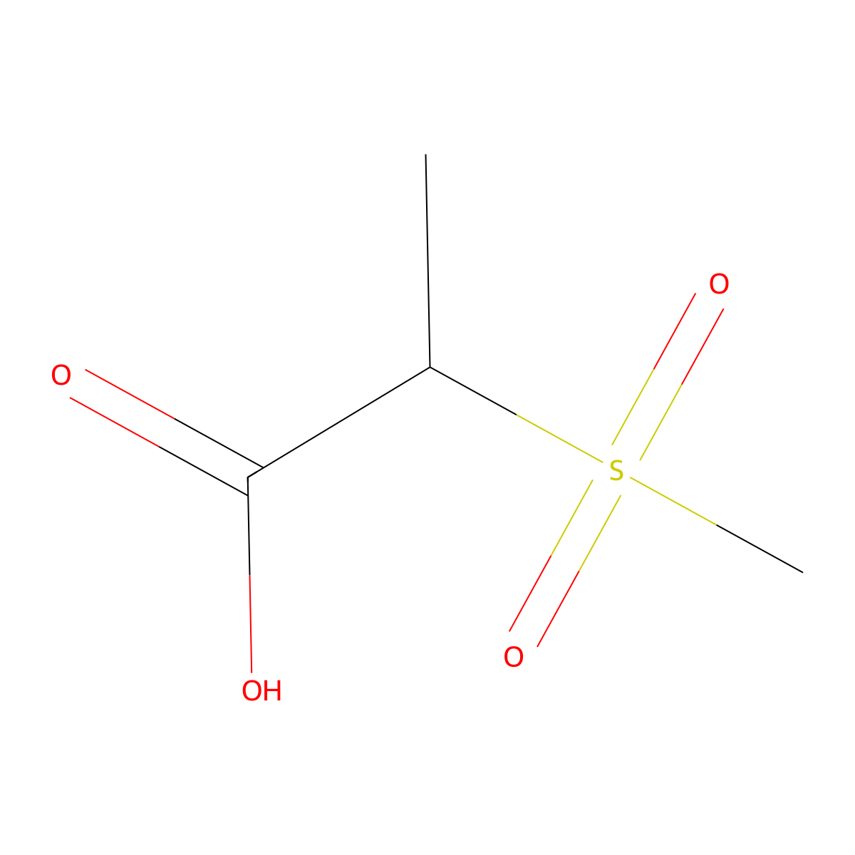 2-(Methylsulfonyl)propanoic acid molecular structure, CAS 809280-27-1