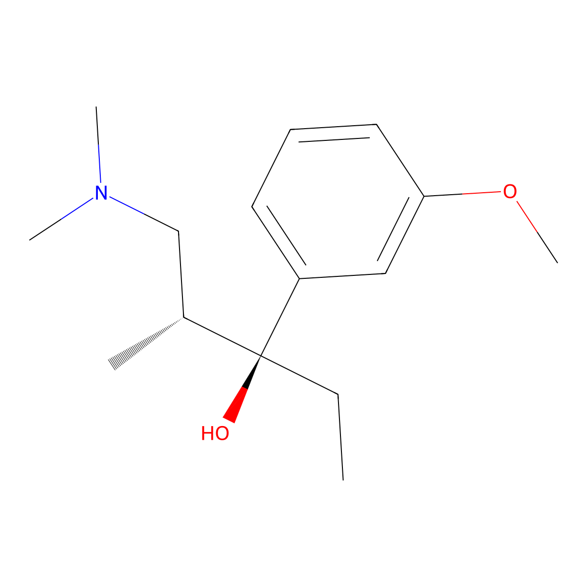 (2R,3S)-1-(Dimethylamino)-3-(3-methoxyphenyl)-2-methylpentan-3-ol molecular structure, CAS 809282-20-0