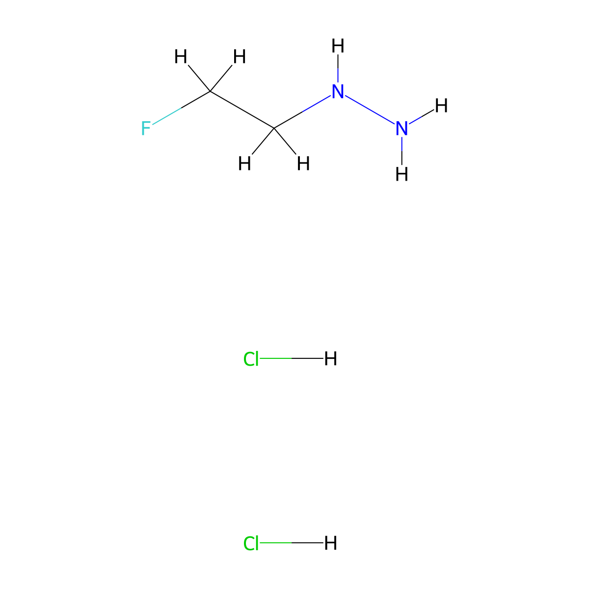 (2-Fluoroethyl)hydrazine dihydrochloride molecular structure, CAS 809282-60-8