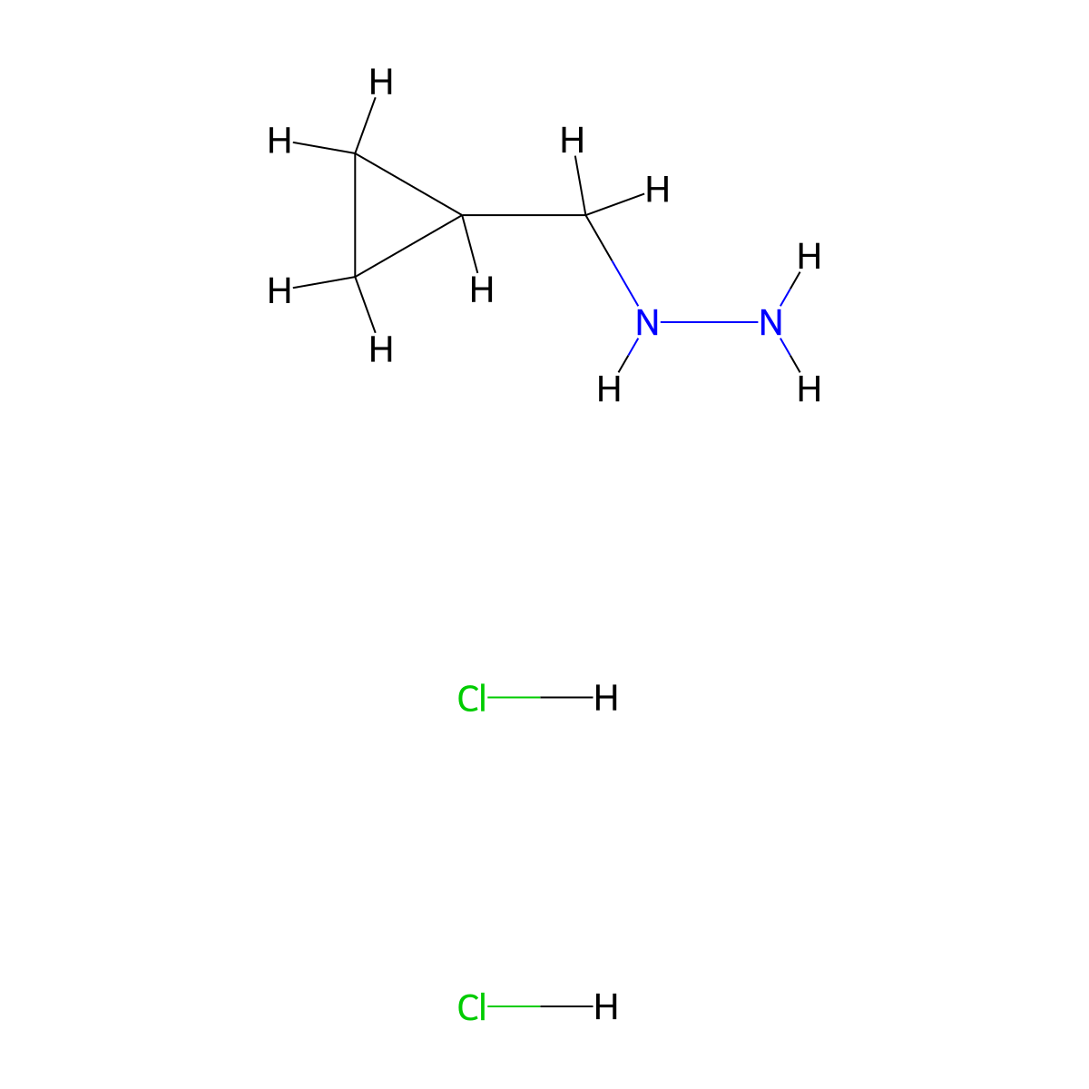 (Cyclopropylmethyl)hydrazine dihydrochloride molecular structure, CAS 809282-61-9