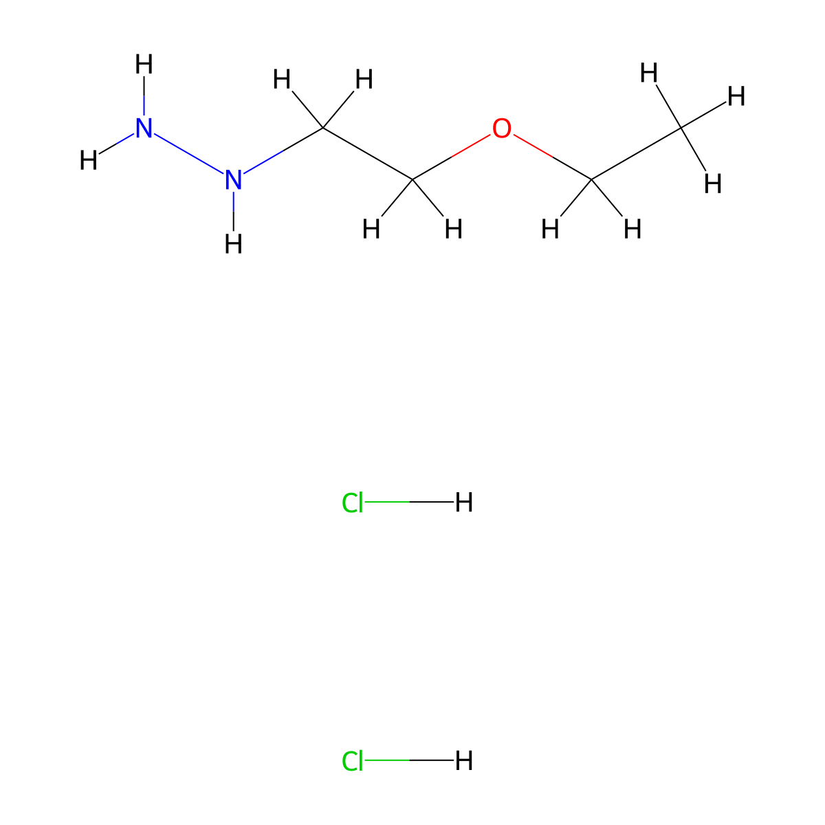(2-Ethoxyethyl)hydrazine dihydrochloride molecular structure, CAS 809282-62-0