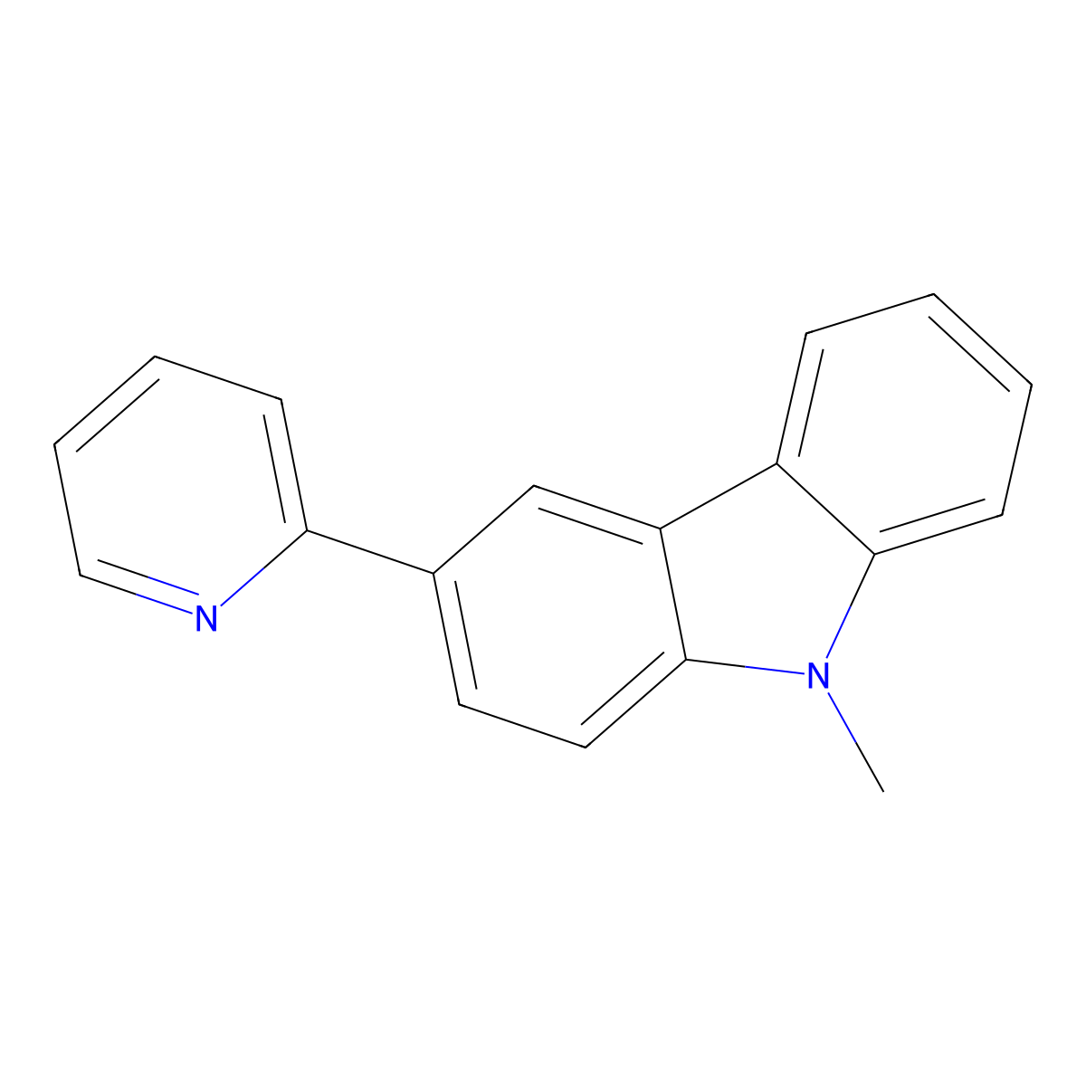 9-Methyl-3-(pyridin-2-YL)-9H-carbazole molecular structure, CAS 809287-12-5