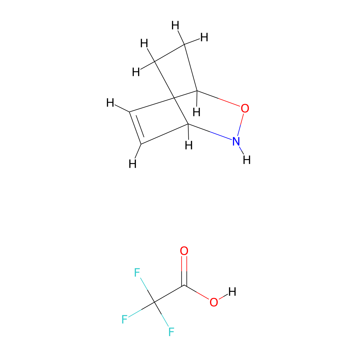 2-Oxa-3-azabicyclo[2.2.2]oct-5-ene 2,2,2-trifluoroacetate molecular structure, CAS 809288-09-3