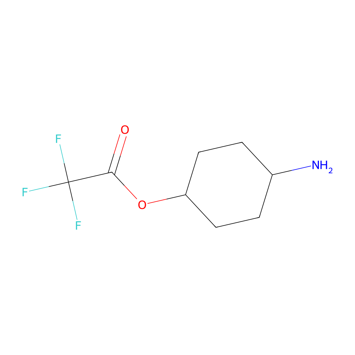 cis-4-Aminocyclohexyl 2,2,2-trifluoroacetate molecular structure, CAS 809288-10-6