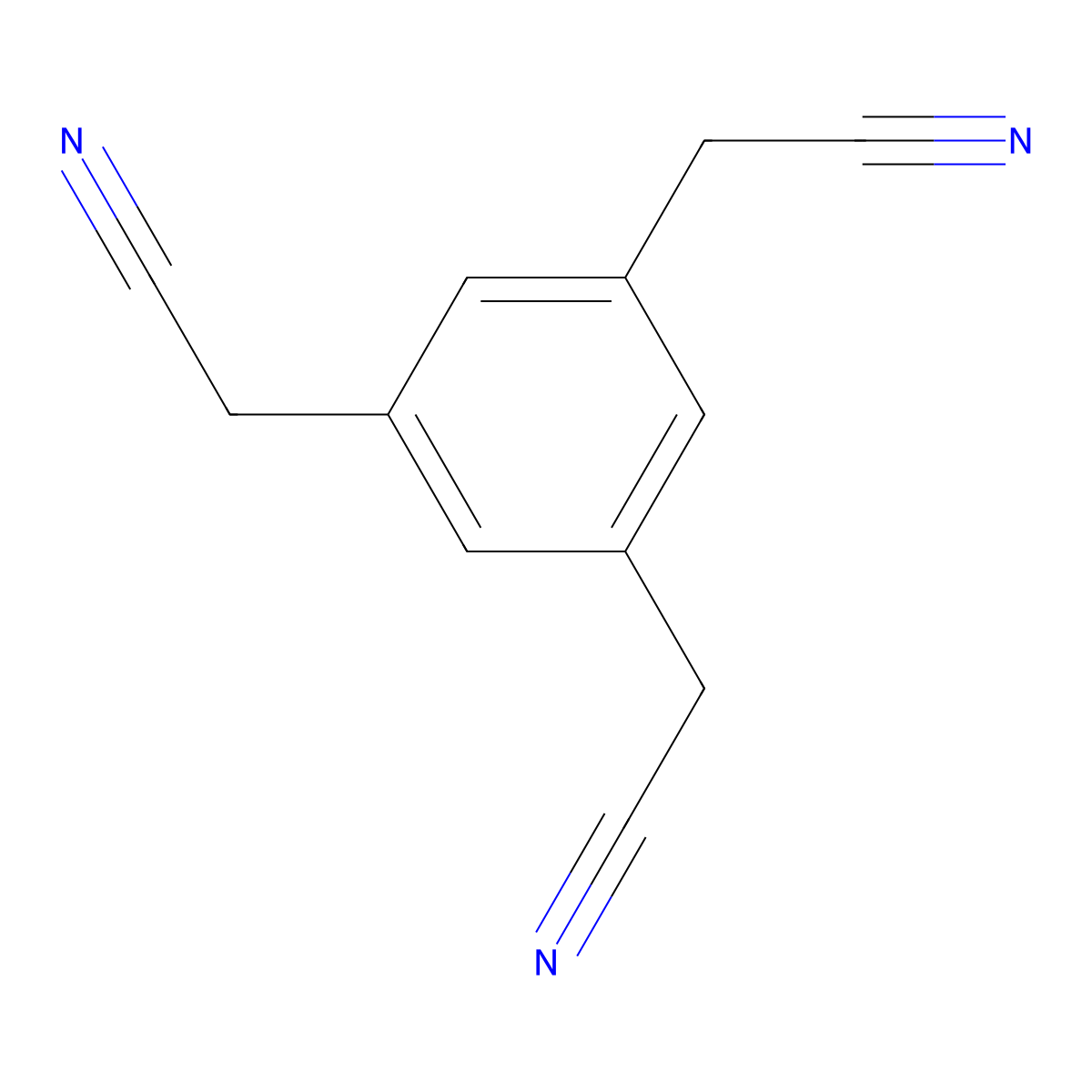 2,2',2''-(Benzene-1,3,5-triyl)triacetonitrile molecular structure, CAS 80935-59-7