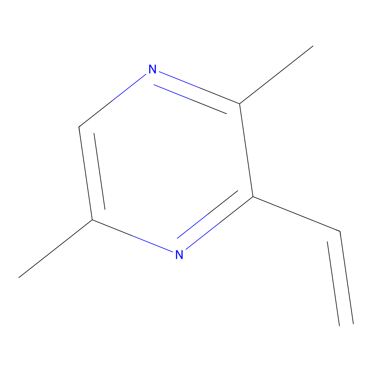 3-Ethenyl-2,5-dimethylpyrazine molecular structure, CAS 80935-98-4