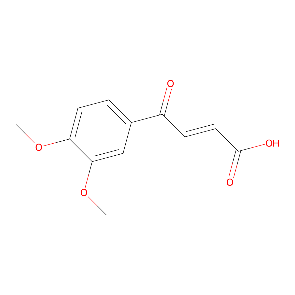 4-(3,4-Dimethoxyphenyl)-4-oxo-but-2-enoic acid molecular structure, CAS 80937-23-1