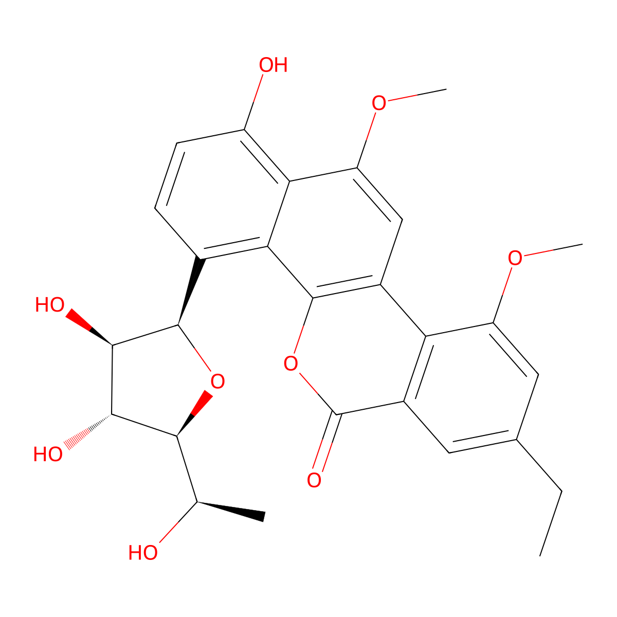 Gilvocarcin E molecular structure, CAS 80937-34-4