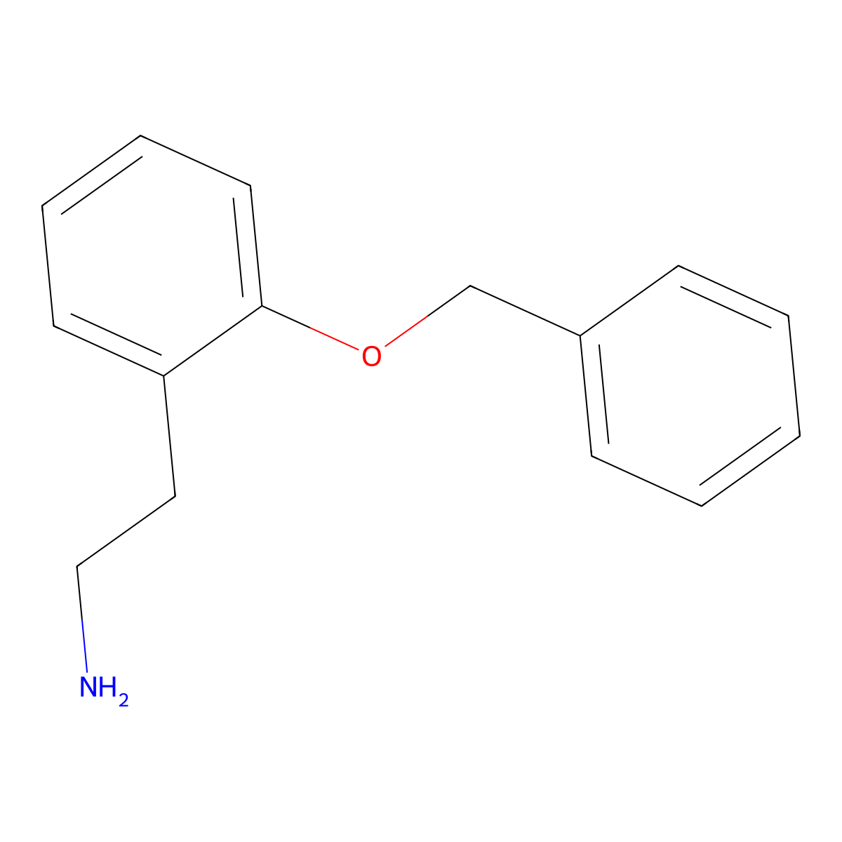 2-Benzyloxyphenylethylamine molecular structure, CAS 80938-36-9