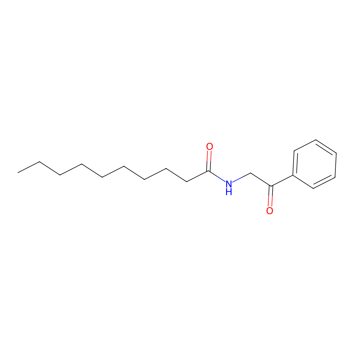 N-(2-Oxo-2-phenylethyl)decanamide molecular structure, CAS 80938-68-7