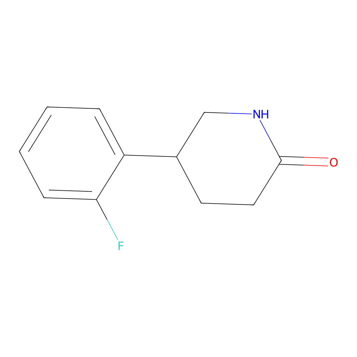 5-(2-Fluorophenyl)-2-piperidone molecular structure, CAS 80942-15-0