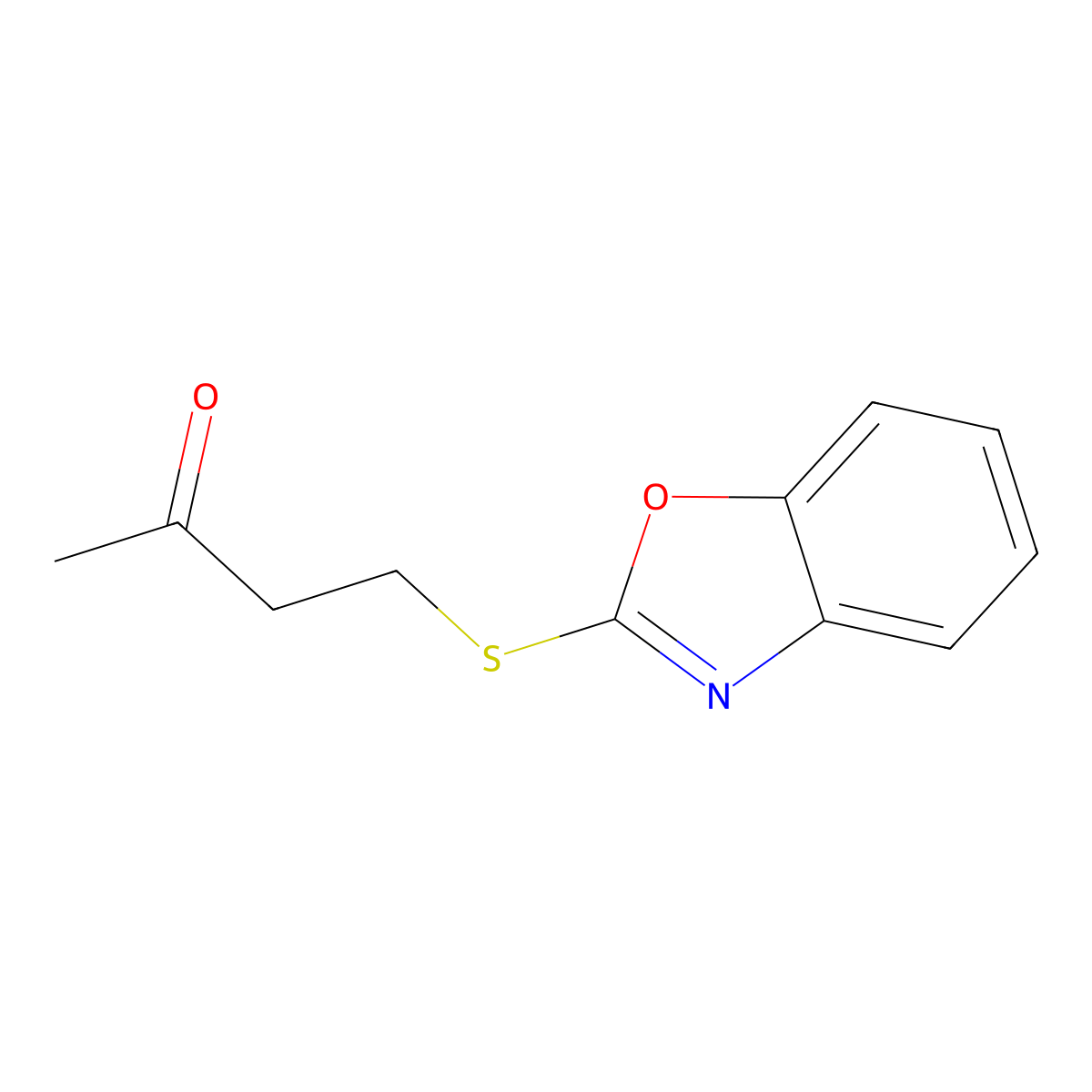 4-(1,3-Benzoxazol-2-ylsulfanyl)butan-2-one molecular structure, CAS 80944-36-1