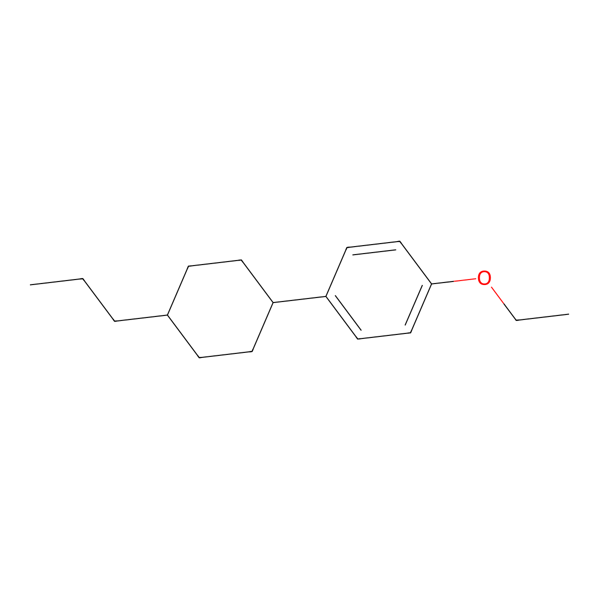 1-Ethoxy-4-(4-propylcyclohexyl)benzene molecular structure, CAS 80944-44-1