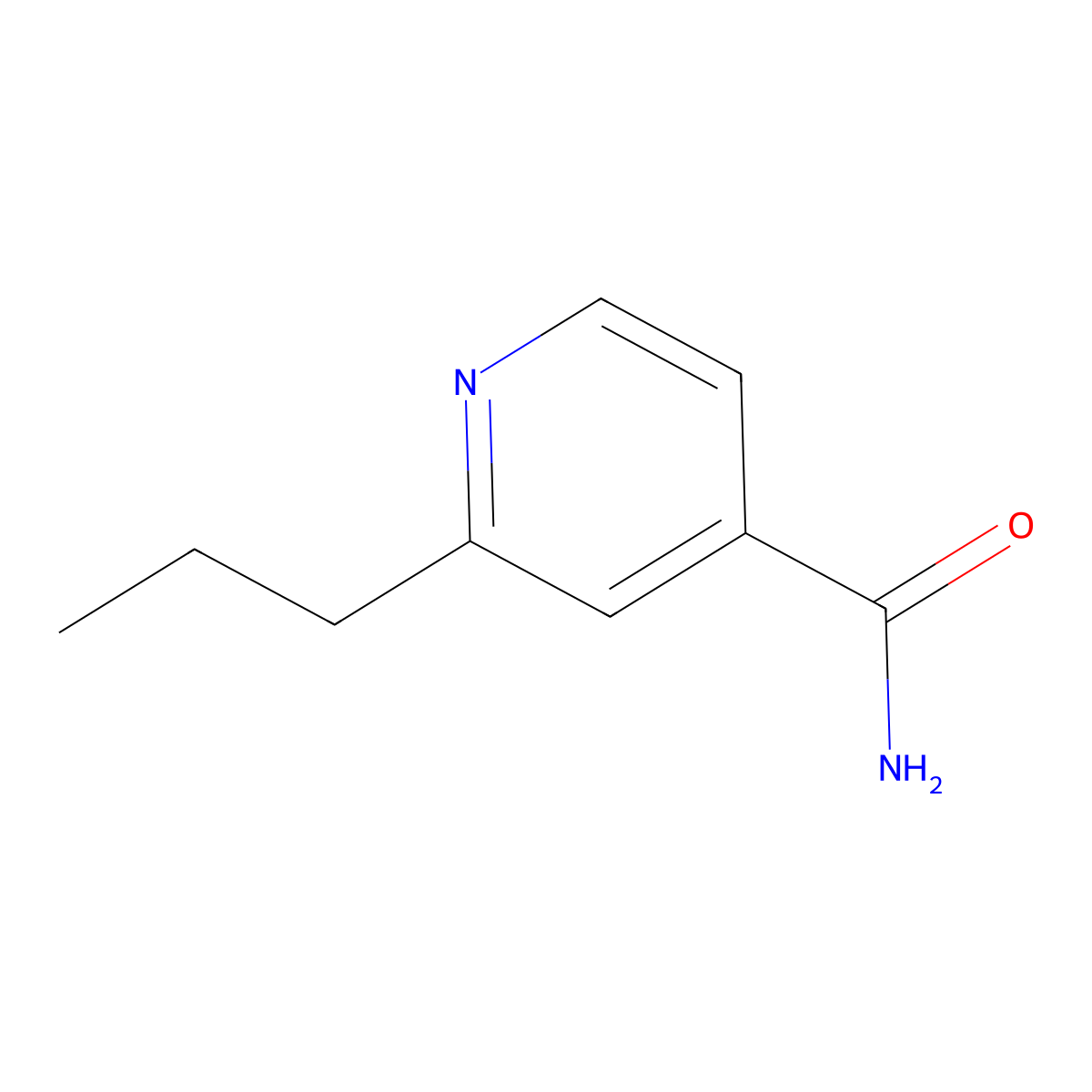2-Propyl-4-pyridinecarboxamide molecular structure, CAS 80944-48-5