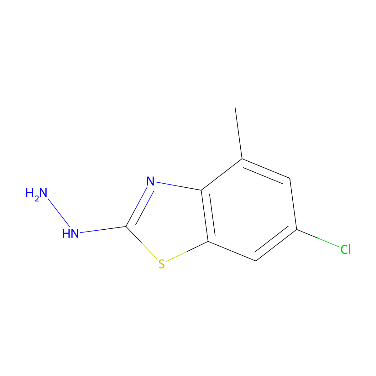 6-Chloro-2-hydrazinylidene-4-methyl-2,3-dihydro-1,3-benzothiazole molecular structure, CAS 80945-75-1