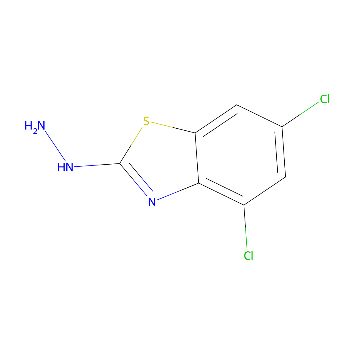 4,6-Dichloro-2-hydrazino-1,3-benzothiazole molecular structure, CAS 80945-78-4