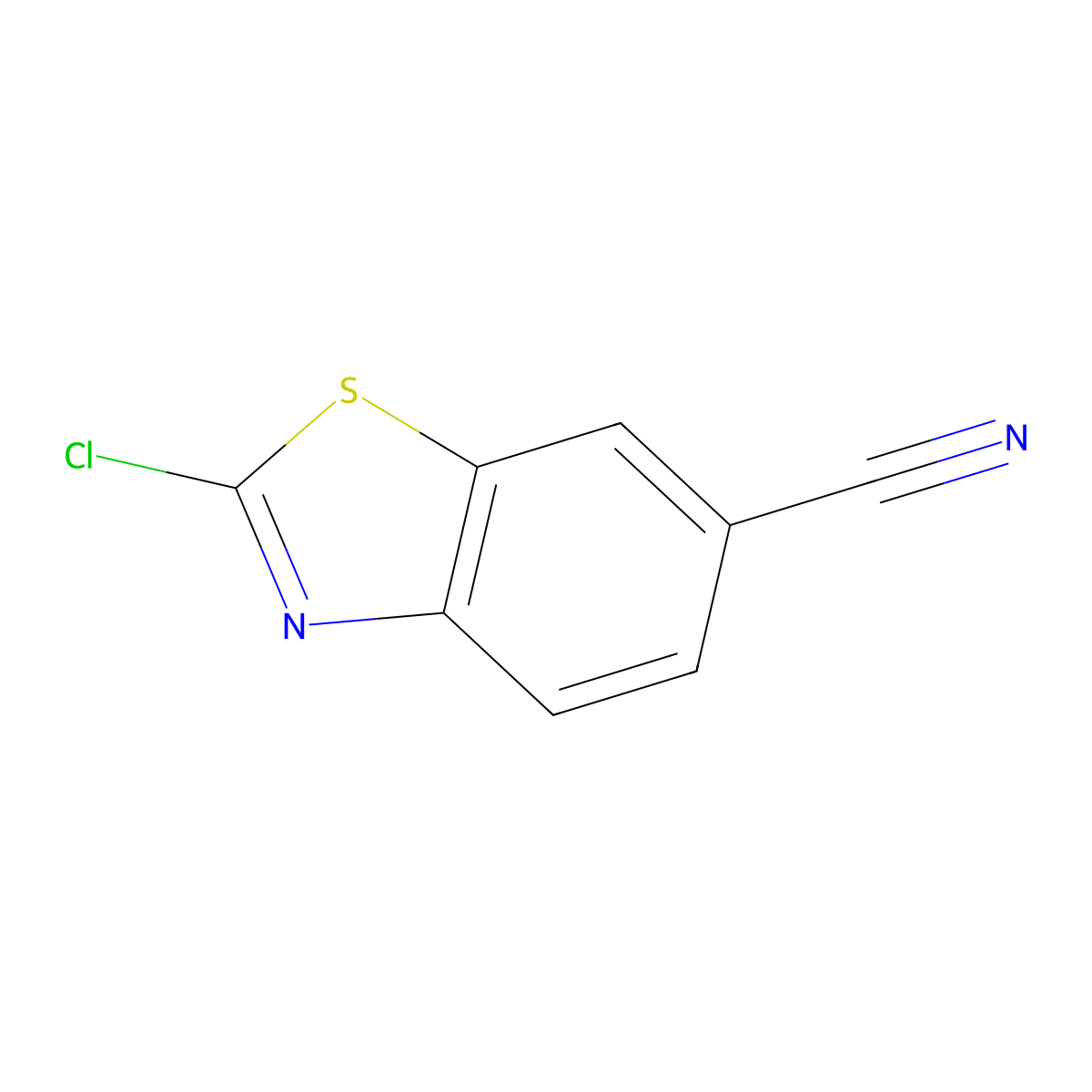 2-Chloro-1,3-benzothiazole-6-carbonitrile molecular structure, CAS 80945-83-1