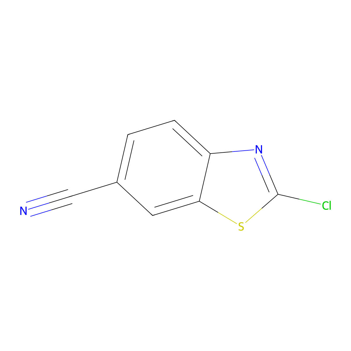 2-Chloro-1,3-benzothiazole-6-carbonitrile molecular structure, CAS 80945-83-1