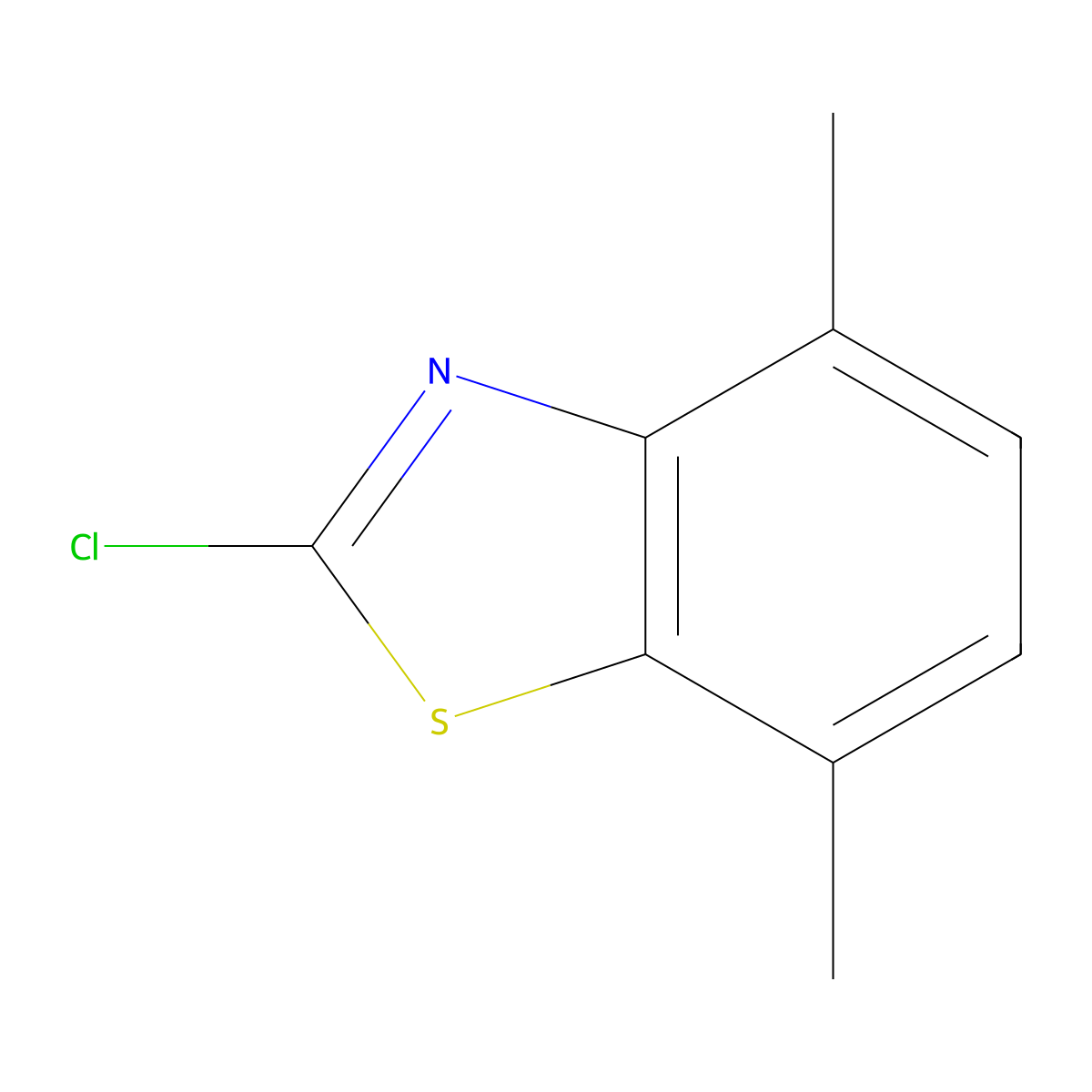 2-Chloro-4,7-dimethyl-1,3-benzothiazole molecular structure, CAS 80945-84-2