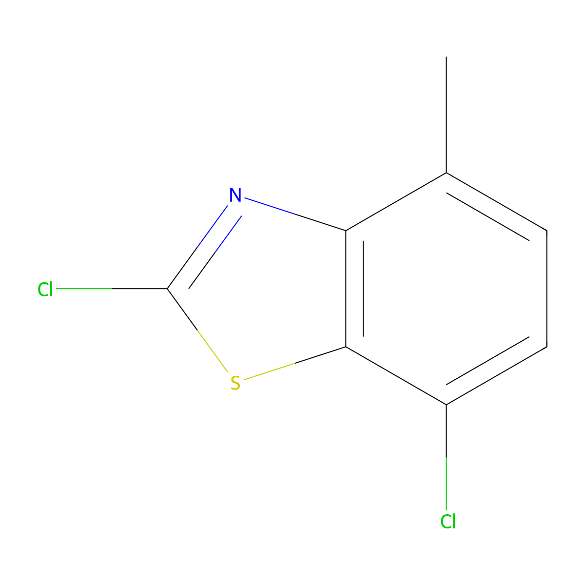 2,7-Dichloro-4-methyl-1,3-benzothiazole molecular structure, CAS 80945-85-3