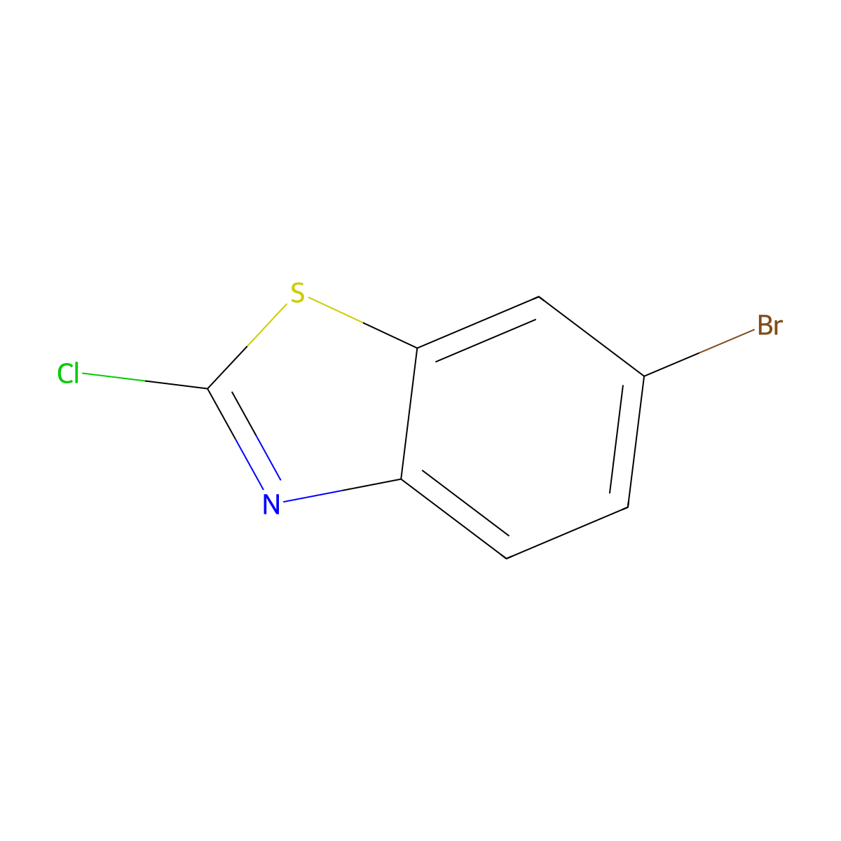 6-Bromo-2-chlorobenzothiazole molecular structure, CAS 80945-86-4