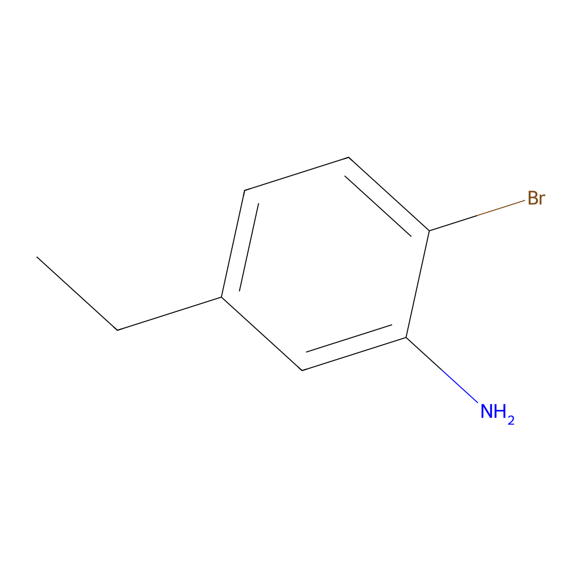 2-Bromo-5-ethylaniline molecular structure, CAS 80948-73-8