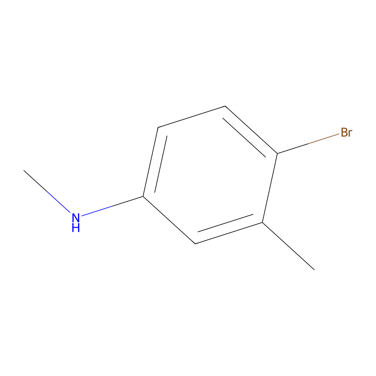 4-Bromo-n,3-dimethylaniline molecular structure, CAS 80948-74-9