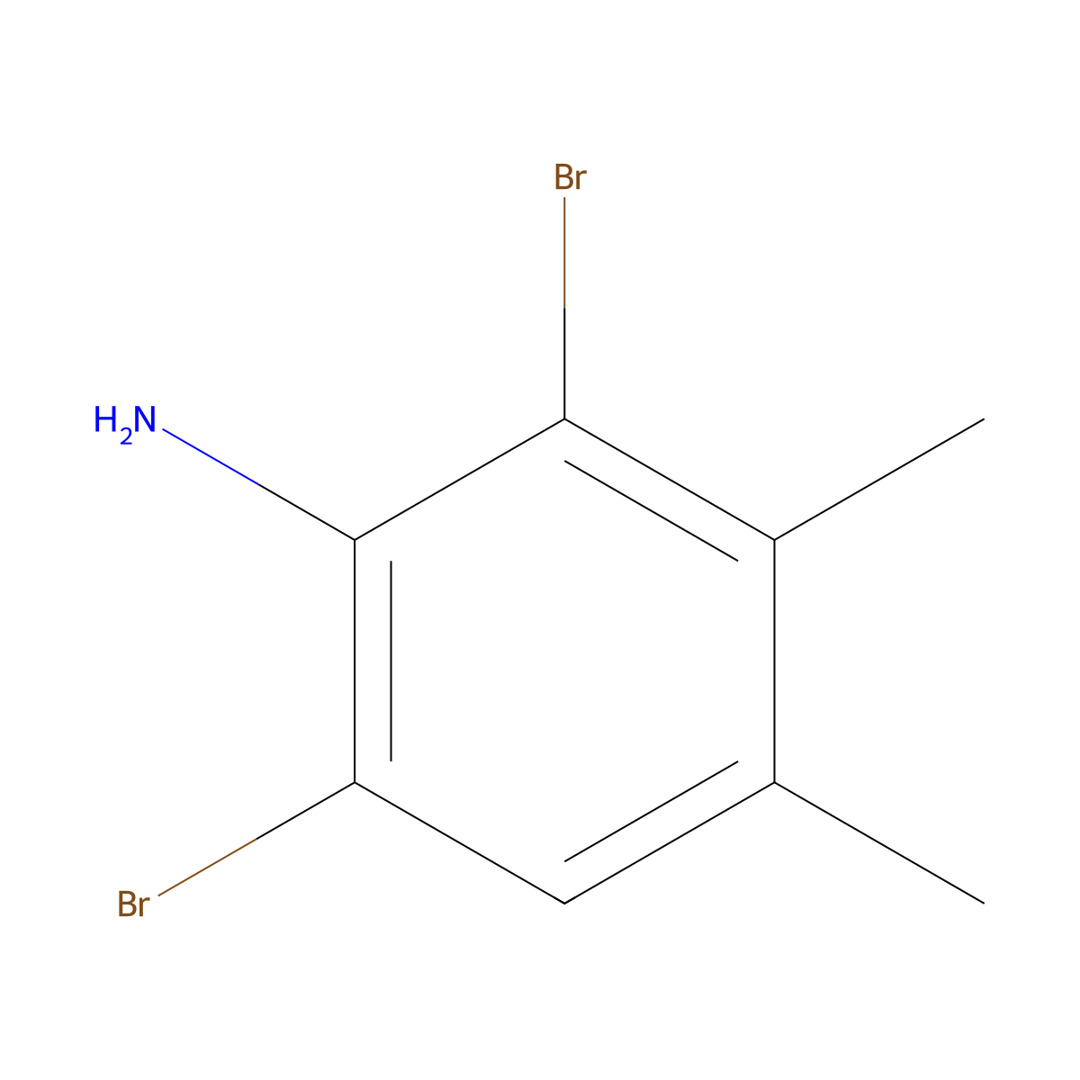 2,6-Dibromo-3,4-dimethylaniline molecular structure, CAS 80948-77-2