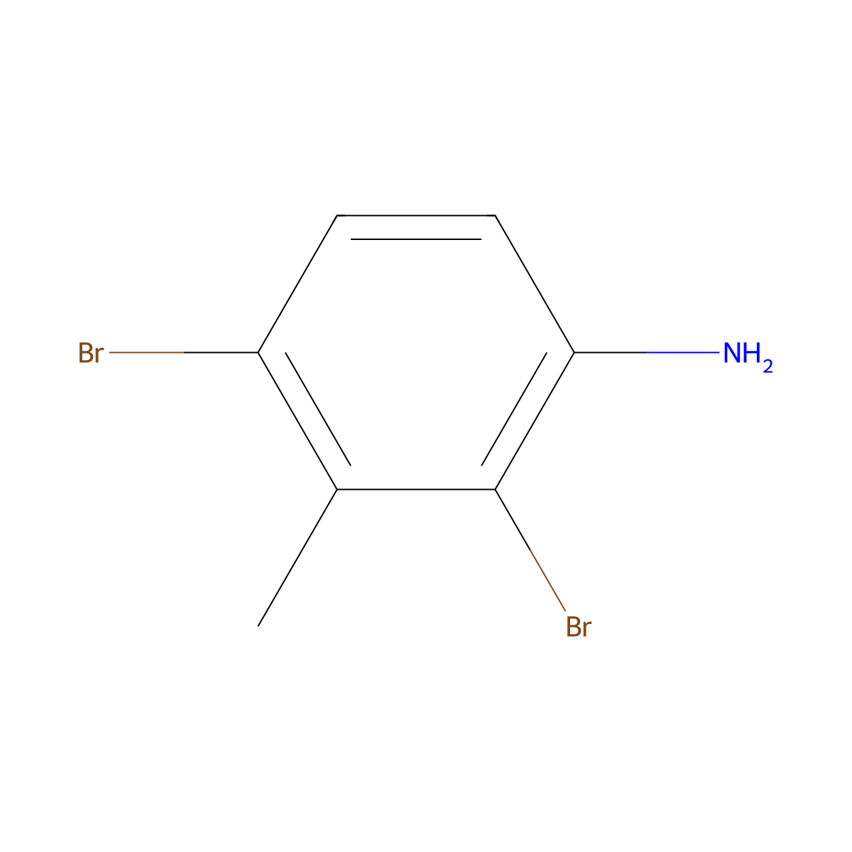 2,4-Dibromo-3-methylaniline molecular structure, CAS 80948-78-3