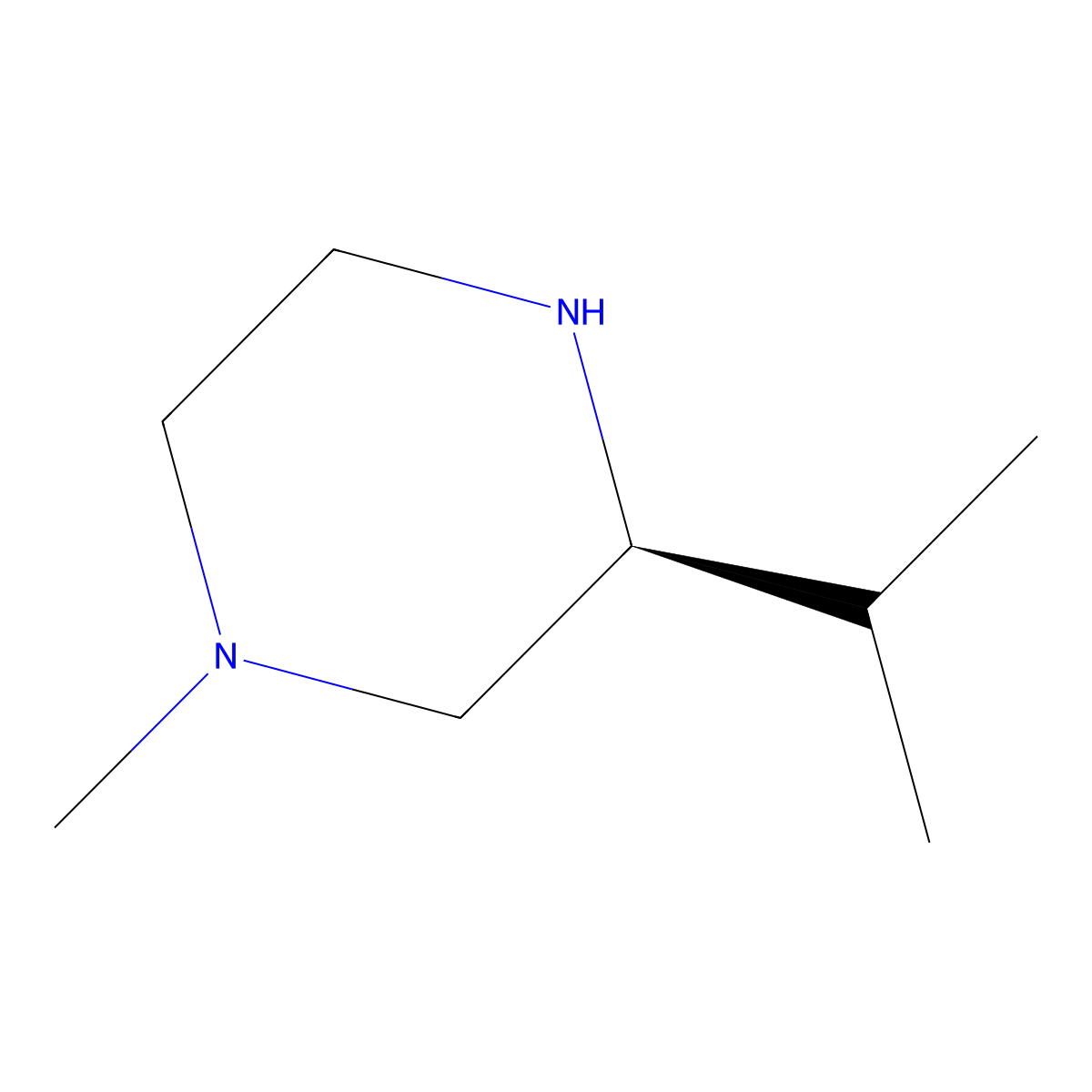 (3S)-3-Isopropyl-1-methylpiperazine molecular structure, CAS 80949-76-4
