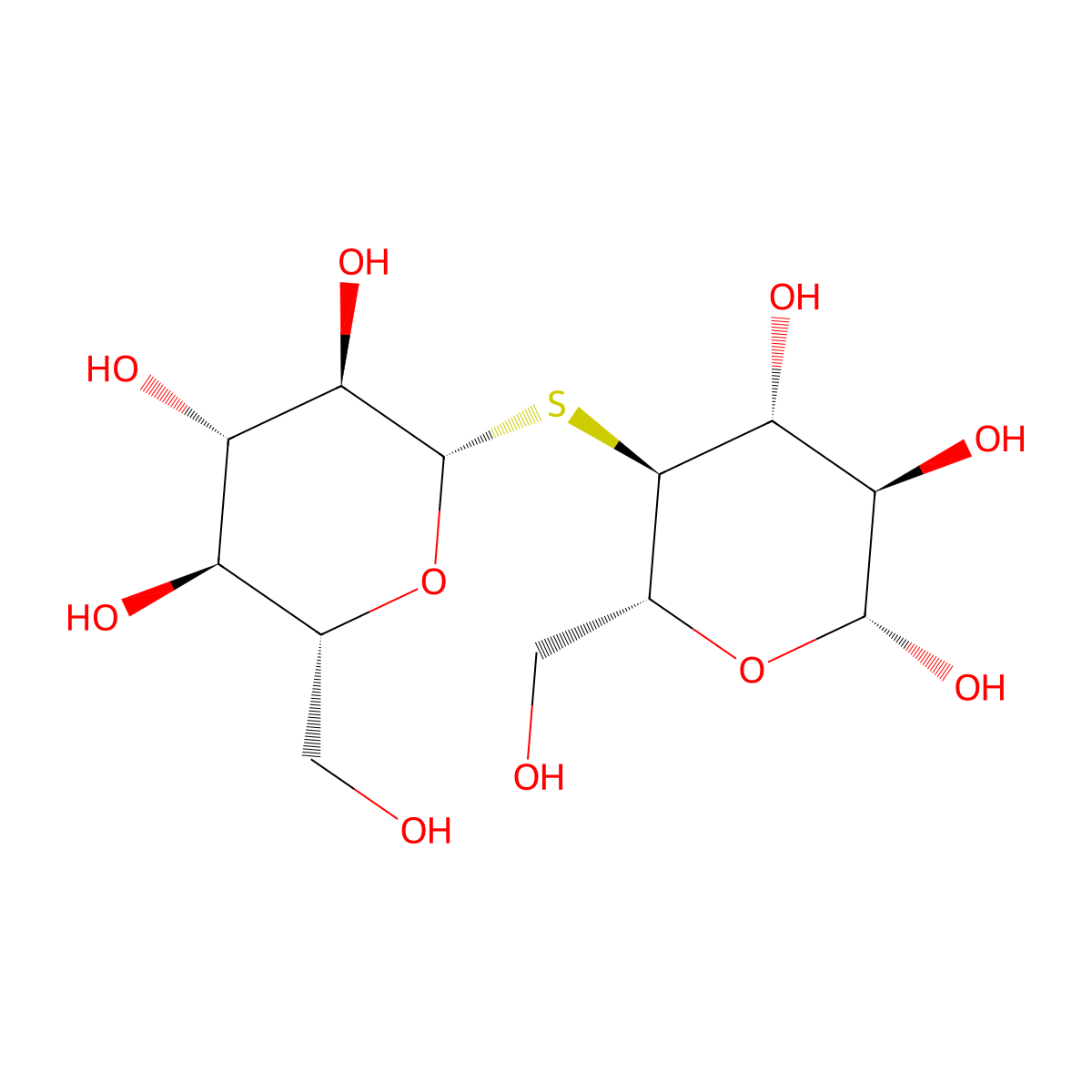 Thiocellobiose molecular structure, CAS 80951-92-4