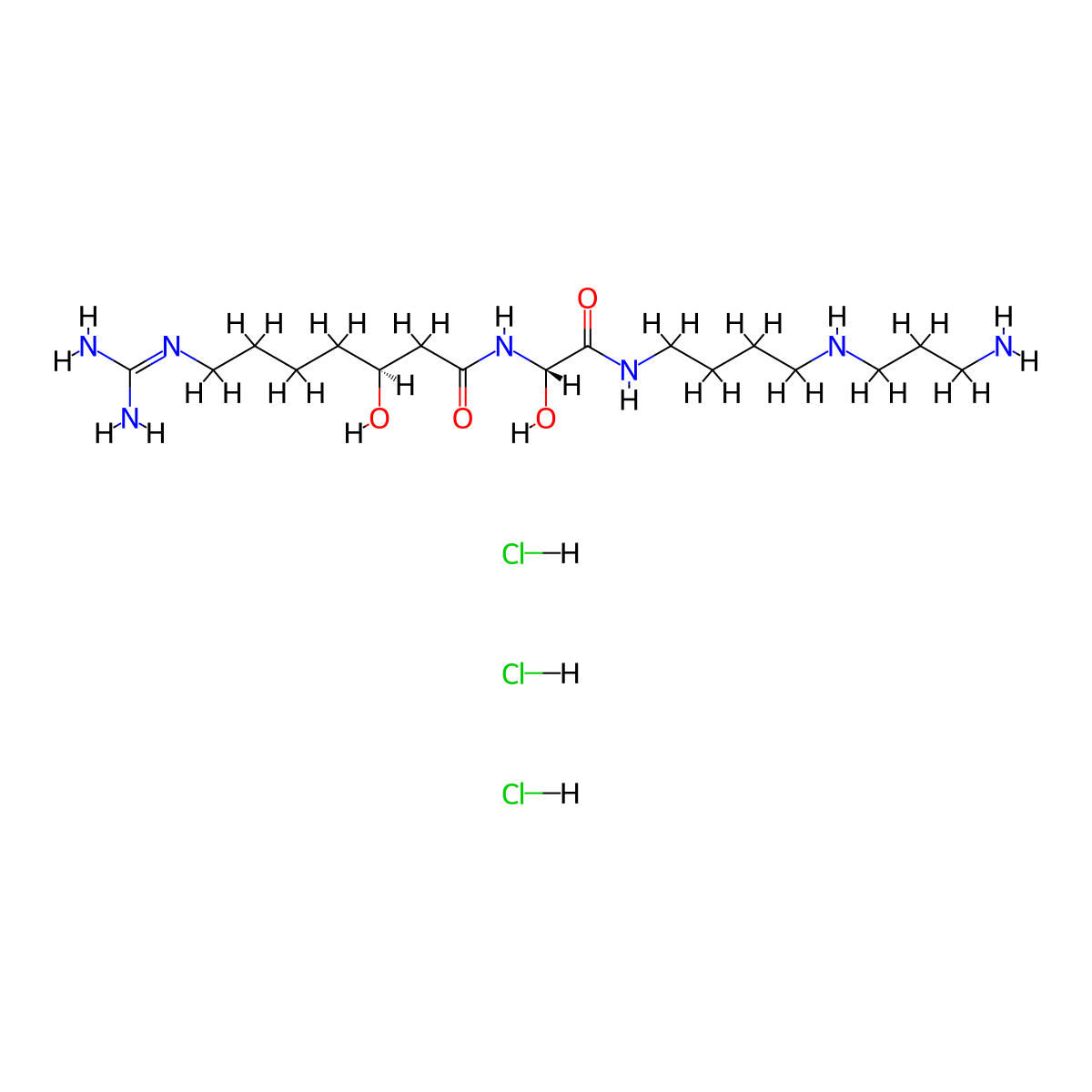 Spergualin trihydrochloride molecular structure, CAS 80952-47-2