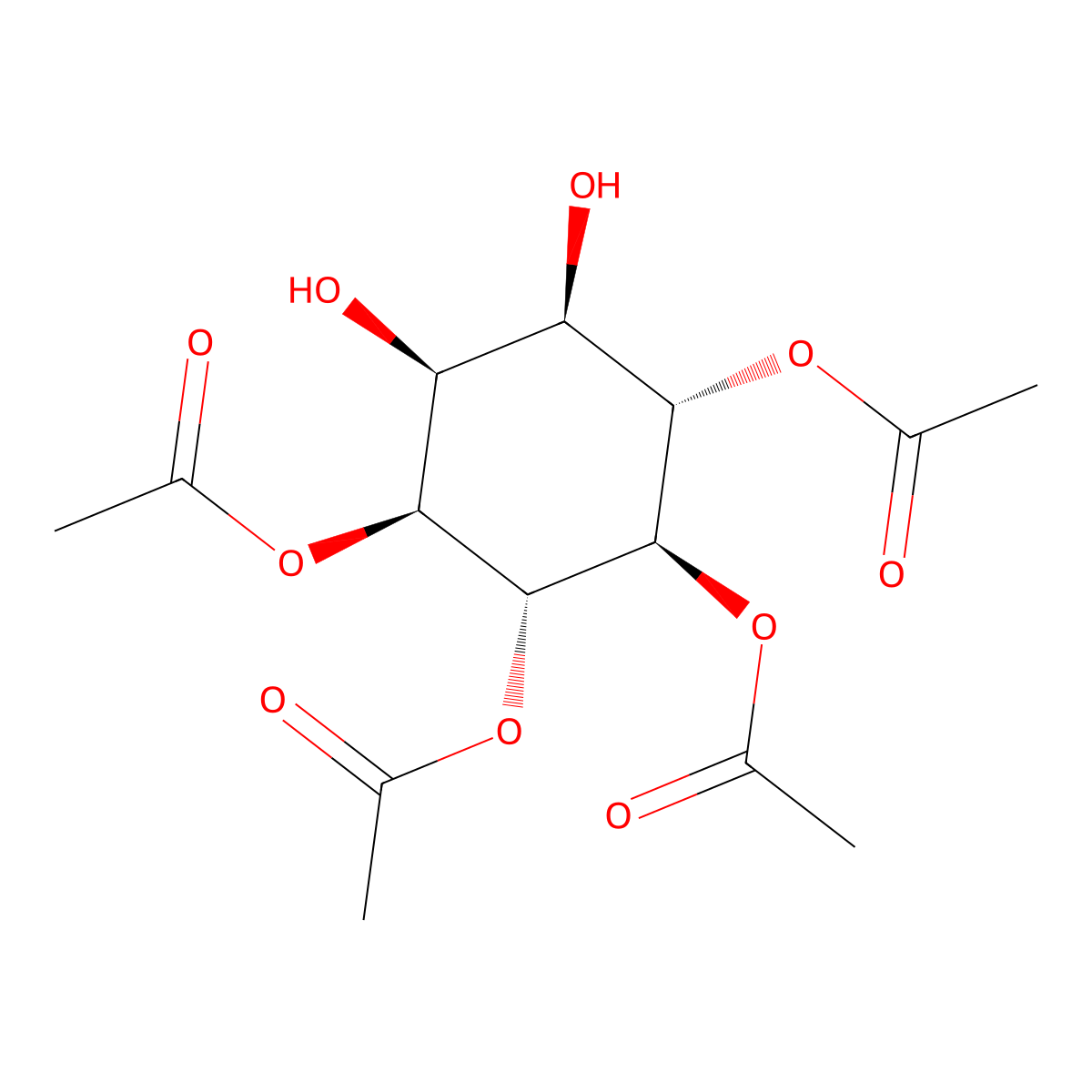 3,4,5,6-Tetra-O-acetyl myo-Inositol molecular structure, CAS 80953-32-8